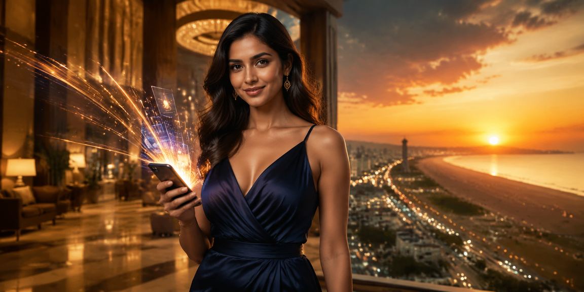 Indian man enjoying cricket betting on mobile